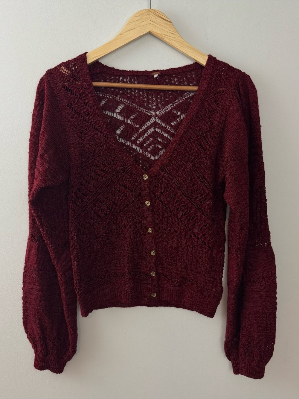 Free People Made You Look Womens Button-Front V-Neck Sweater Cardigan Size XS - Picture 2 of 7